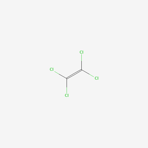 Estructura molecular 2D de Tetracloroetileno (C2Cl4)