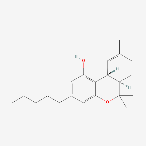 Estructura molecular 2D de Tetrahidrocannabinol (C21H30O2)