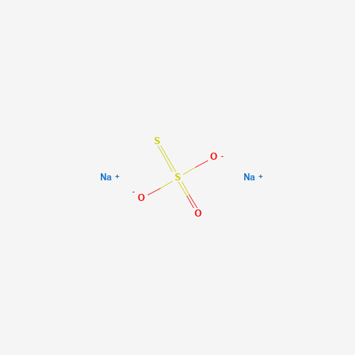 Estructura molecular 2D de Tiosulfato de sodio (Na2S2O3)