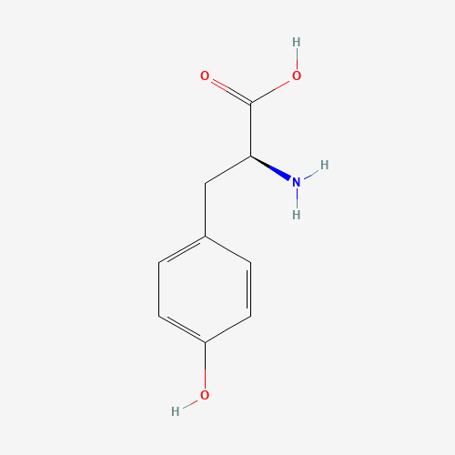 Estructura molecular 2D de Tirosina (C9H11NO3)