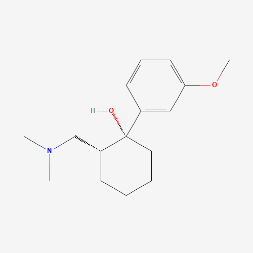 Estructura molecular 2D de Tramadol (C16H25NO2)