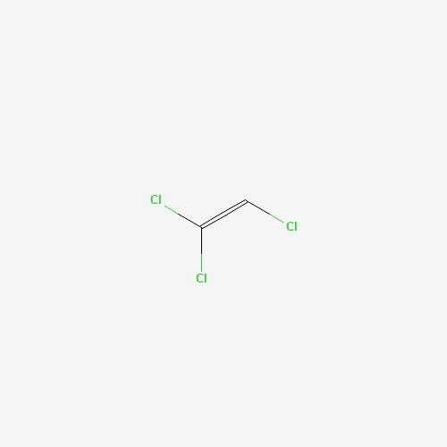 Estructura molecular 2D de Tricloroetileno (C2HCl3)