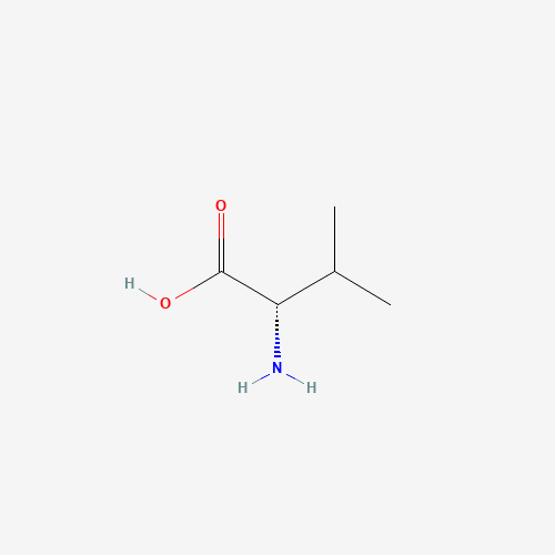 Estructura molecular 2D de Valina (C5H11NO2)