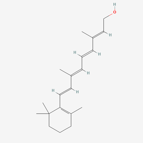 Estructura molecular 2D de Vitamina A (C20H30O)