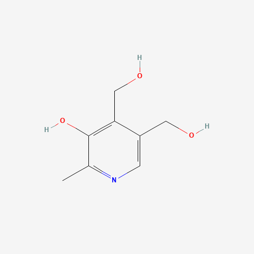 Estructura molecular 2D de Vitamina B6 (C8H11NO3)