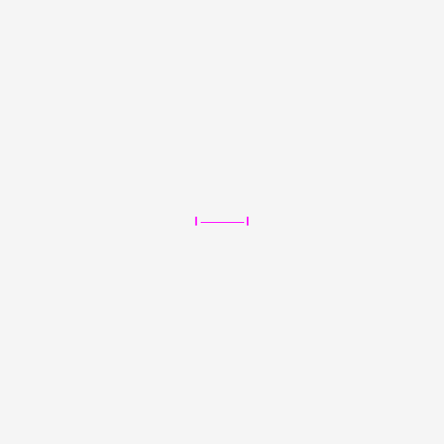 Estructura molecular 2D de Yodo (I2)